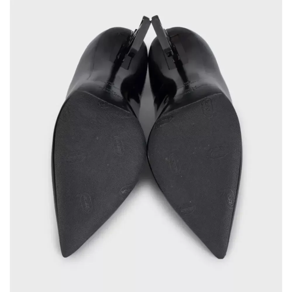 Saint Laurent Opyum Patent Leather Logo Heels  Sz 38 - Picture 5 of 5